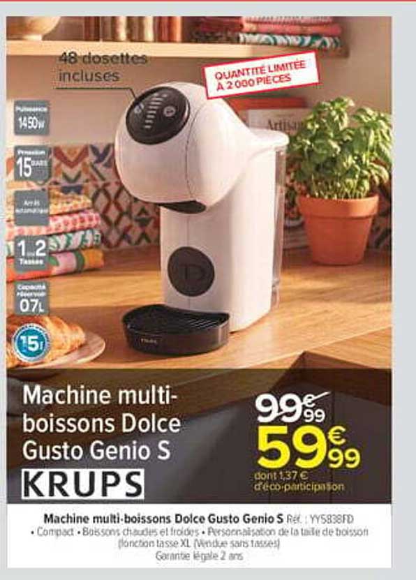 Machine multi-boissons Dolce Gusto Genio S KRUPS