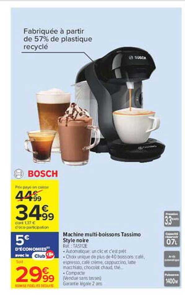 Machine multi-boissons Tassimo Style noire