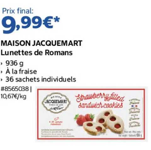 MAISON JACQUEMART Lunettes de Romans