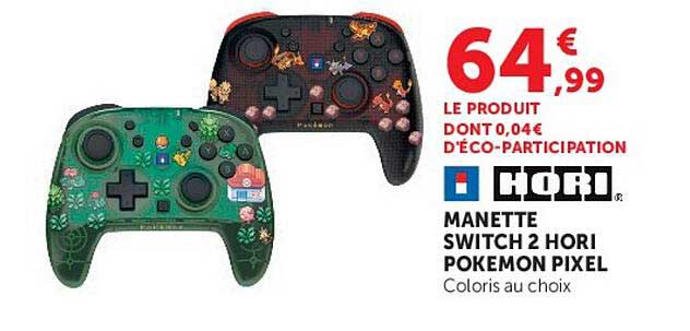 MANETTE SWITCH 2 HORI POKEMON PIXEL