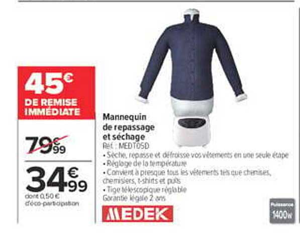 Mannequin de repassage et séchage