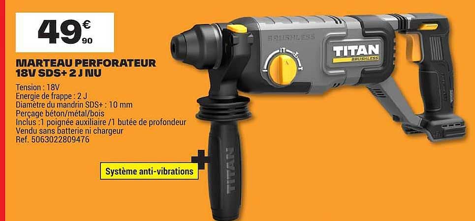 MARTEAU PERFORATEUR 18V SDS+ 2J NU