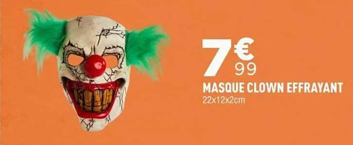 MASQUE CLOWN EFFRAYANT
