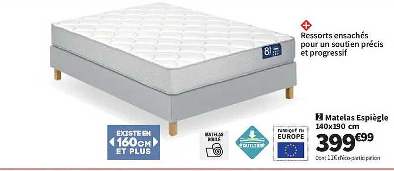 Matelas Espiègle 140x190 cm