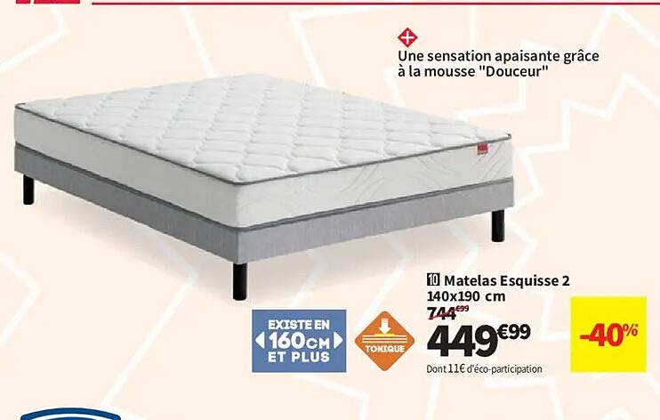 Matelas Esquisse 2 140x190 cm