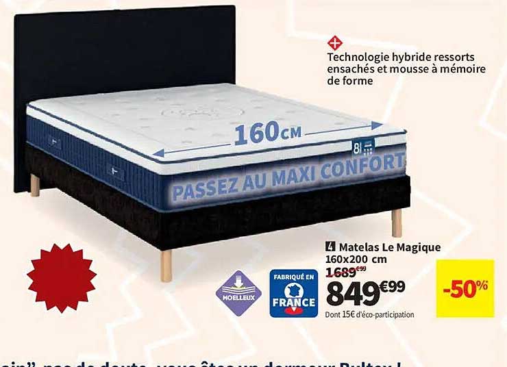 Matelas Le Magique 160x200 cm