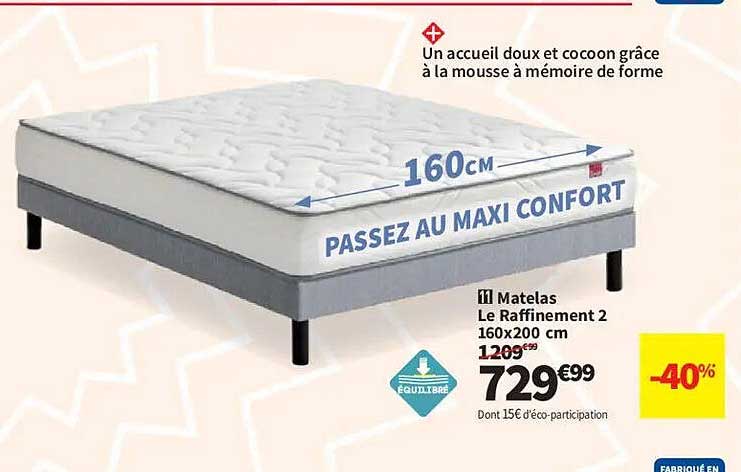 Matelas Le Raffinement 2 160x200 cm