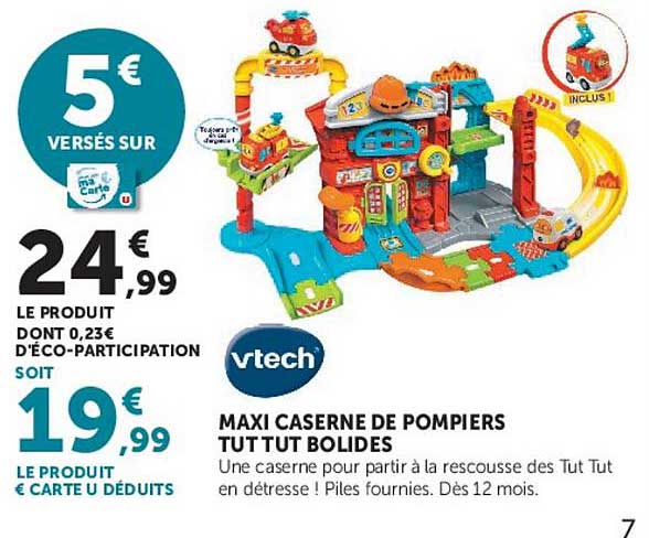 MAXI CASERNE DE POMPIERS TUT TUT BOLIDES