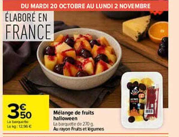 Mélange de fruits halloween