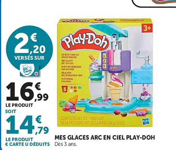 MES GLACES ARC EN CIEL PLAY-DOH