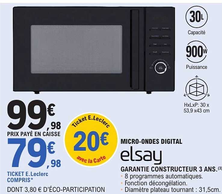 MICRO-ONDES DIGITAL elsay