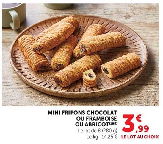 MINI FRIPONS CHOCOLAT OU FRAMBOISE OU ABRICOT (1KG)