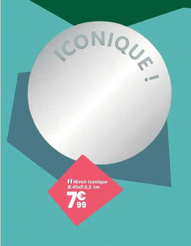 Miroir iconique Ø.40xP.0,5 cm