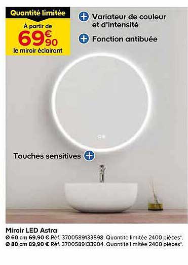 Miroir LED Astra