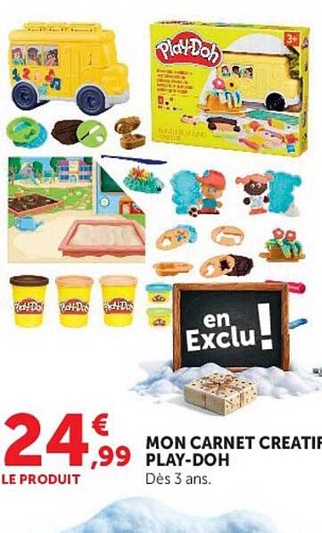 MON CARNET CREATIF PLAY-DOH DÈS 3 ANS.