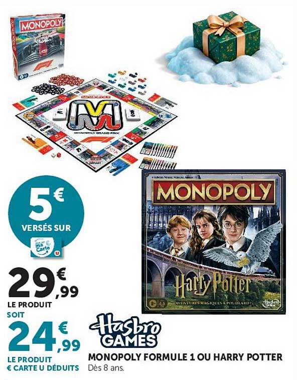 MONOPOLY FORMULE 1 OU HARRY POTTER
