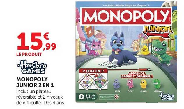 MONOPOLY JUNIOR 2 EN 1