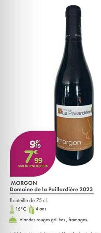 MORGON Domaine de la Paillardière 2023