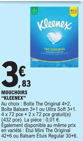 MOUCHOIRS “KLEENEX”