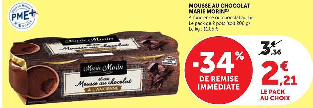 MOUSSE AU CHOCOLAT MARIE MORIN