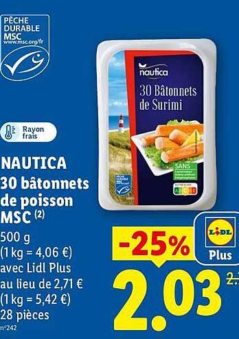 NAUTICA 30 bâtonnets de poisson MSC (2)