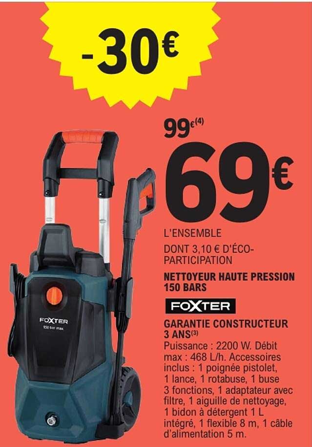 NETTOYEUR HAUTE PRESSION 150 BARS