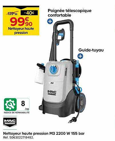 Nettoyeur haute pression M3 2200 W 155 bar