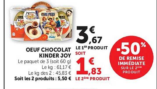 OEUF CHOCOLAT KINDER JOY