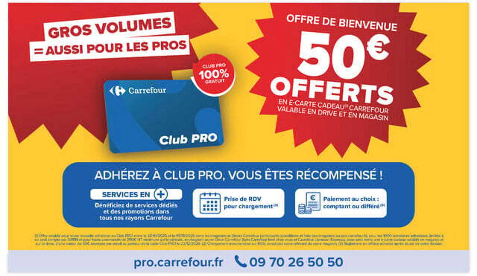 OFFRE DE BIENVENUE 50€ OFFERTS