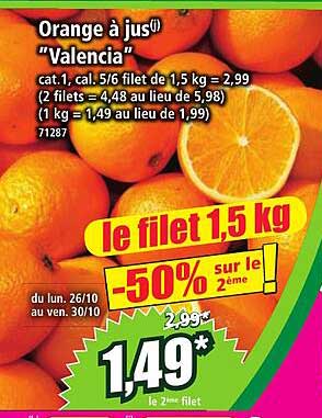 Orange à jus(i) "Valencia"