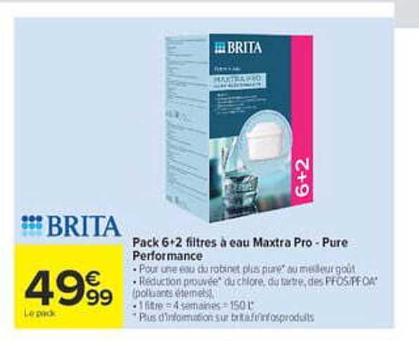 Pack 6+2 filtres à eau Maxtra Pro - Pure Performance