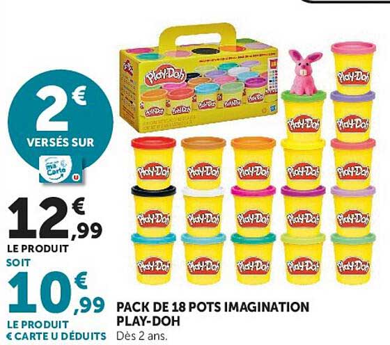 PACK DE 18 POTS IMAGINATION PLAY-DOH