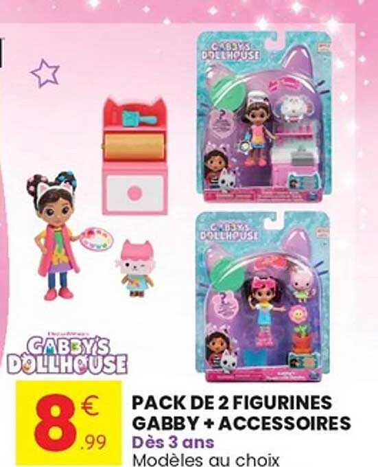 PACK DE 2 FIGURINES GABBY + ACCESSOIRES