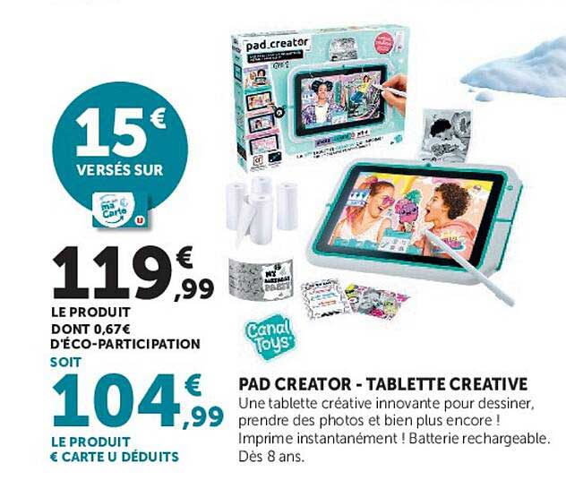 PAD CREATOR - TABLETTE CREATIVE