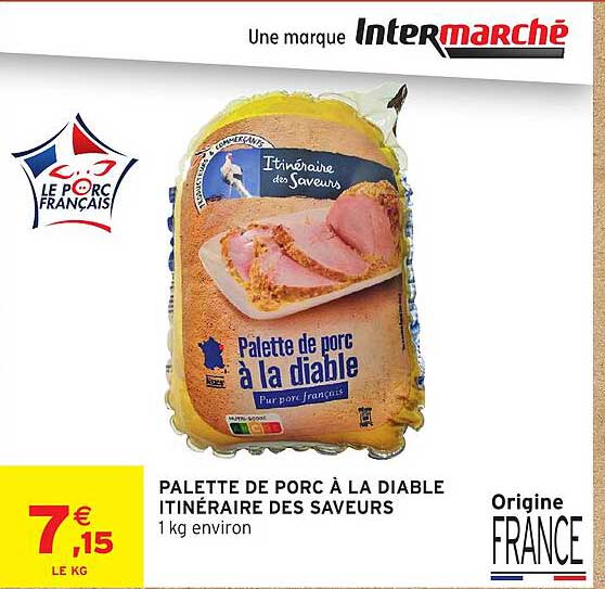 PALETTE DE PORC À LA DIABLE ITINÉRAIRE DES SAVEURS