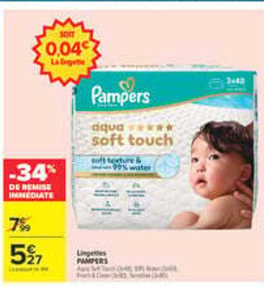 Pampers aqua pure soft touch