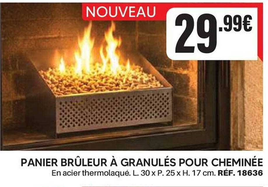 PANIER BRÛLEUR À GRANULÉS POUR CHEMINÉE