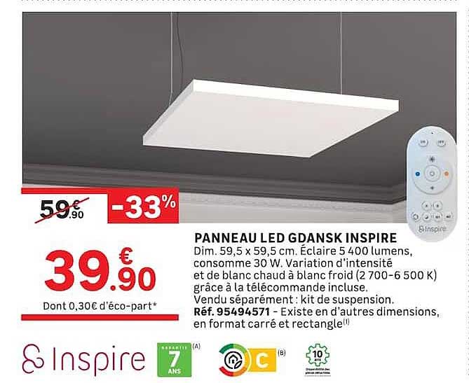 PANNEAU LED GDANSK INSPIRE