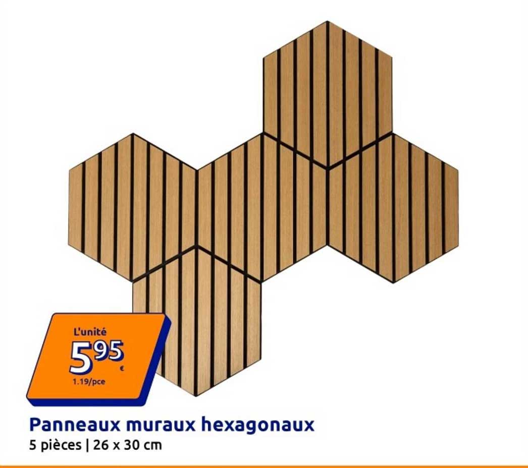 Panneaux muraux hexagonaux