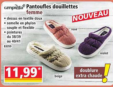 Pantoufles douillettes femme