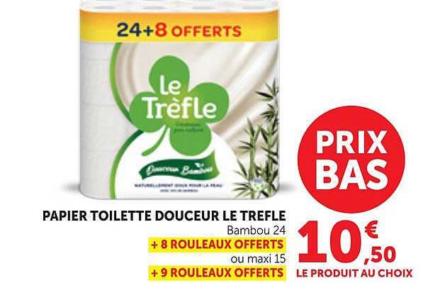 PAPIER TOILETTE DOUCEUR LE TREFLE