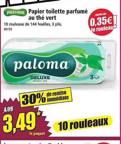 Papier toilette parfumé au thé vert