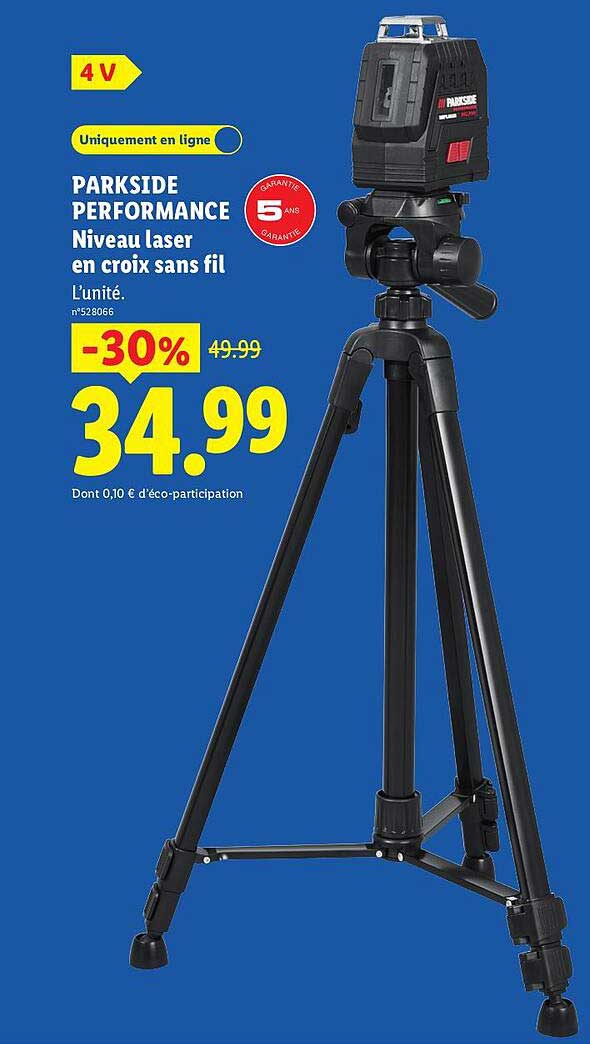 PARKSIDE PERFORMANCE Niveau laser en croix sans fil