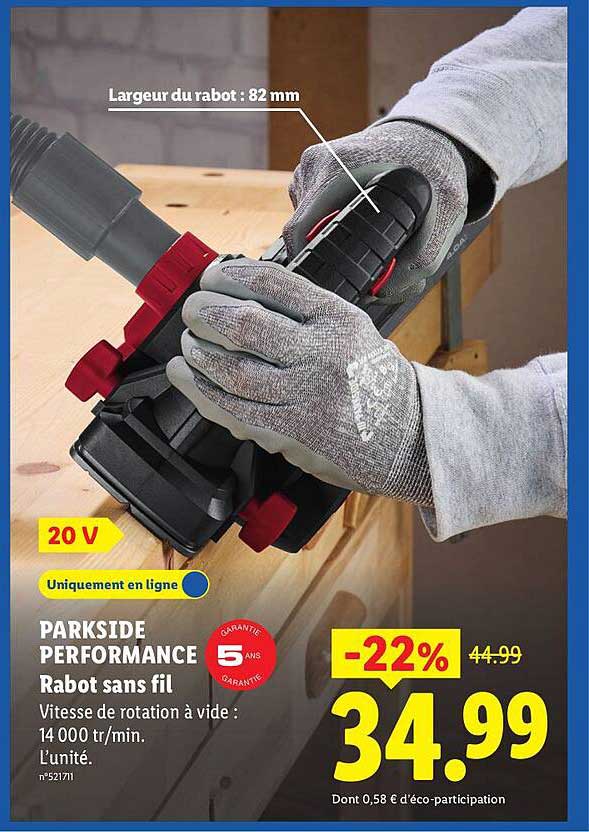 PARKSIDE PERFORMANCE Rabot sans fil