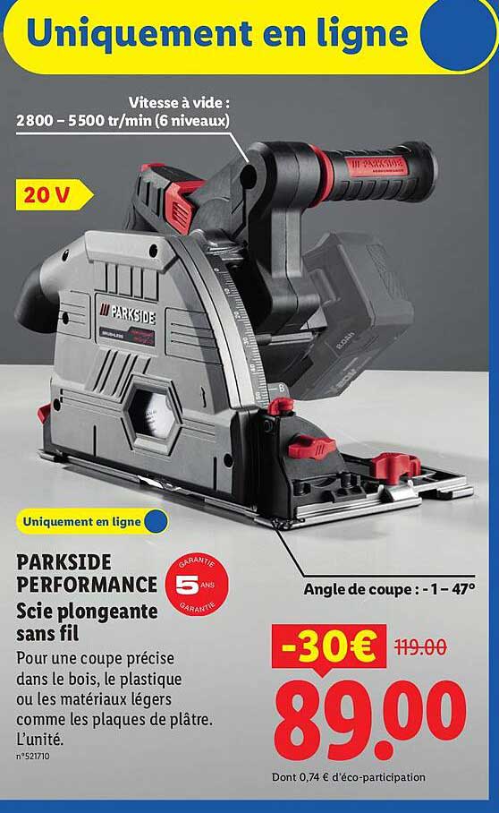 PARKSIDE PERFORMANCE Scie plongeante sans fil