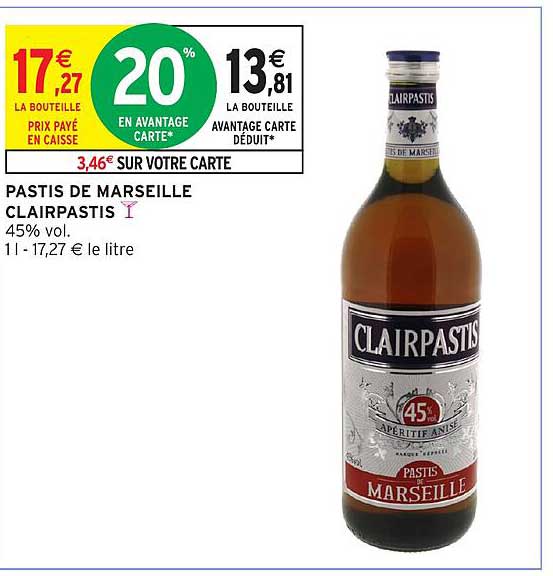 PASTIS DE MARSEILLE CLAIRPASTIS