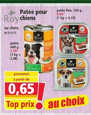Patée pour chiens au choix, 81771/77