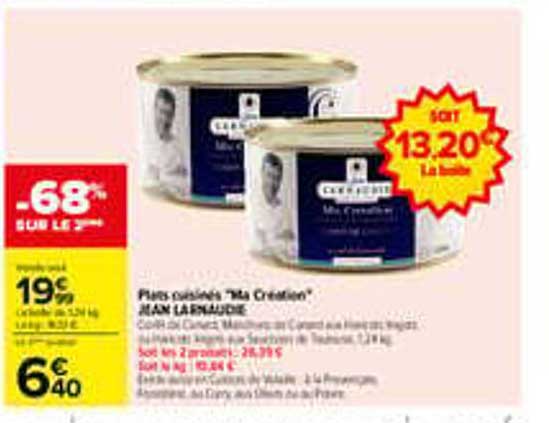 Pâtes cuisinées "Ma Création" JEAN LASSAIGNE