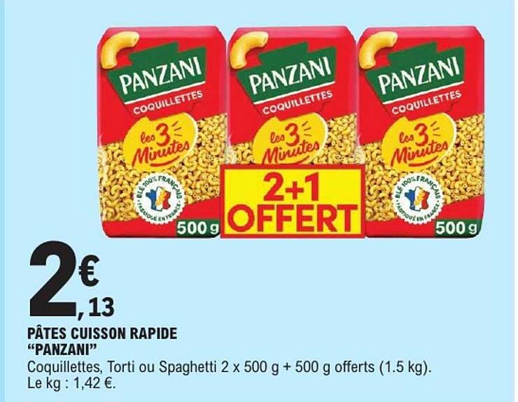 PÂTES CUISSON RAPIDE “PANZANI”
