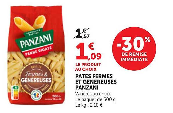 PATES FERMEES ET GENEREUSES PANZANI